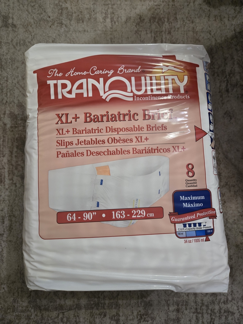 * VINTAGE DIAPERS * Tranquility Bariatric Briefs - Size XL+ Heavy Absorbency
